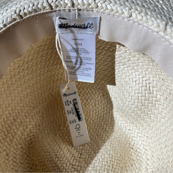 Madewell Packable Brimmed Straw Hat Small/ Medium NWT - Picture 3 of 5